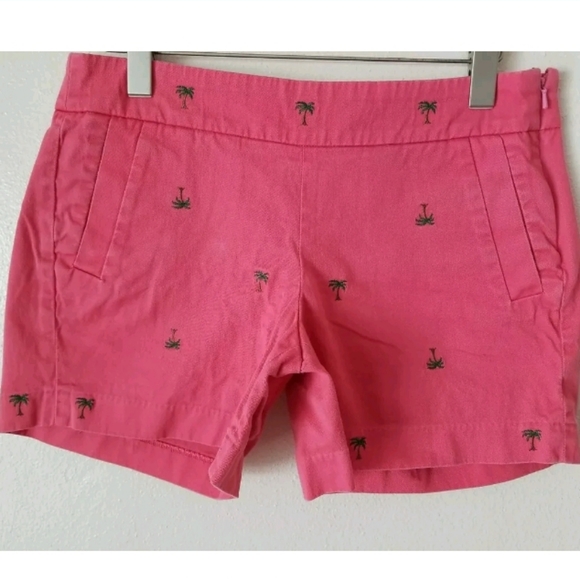 J.CREW Women's Neon Pink Dalia‎ Palm Tree Embroider - Picture 1 of 7